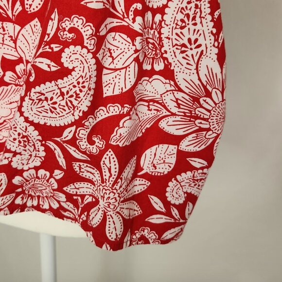 Loft Paisley Ruched Strap Cami, Size Large - Picture 6 of 13